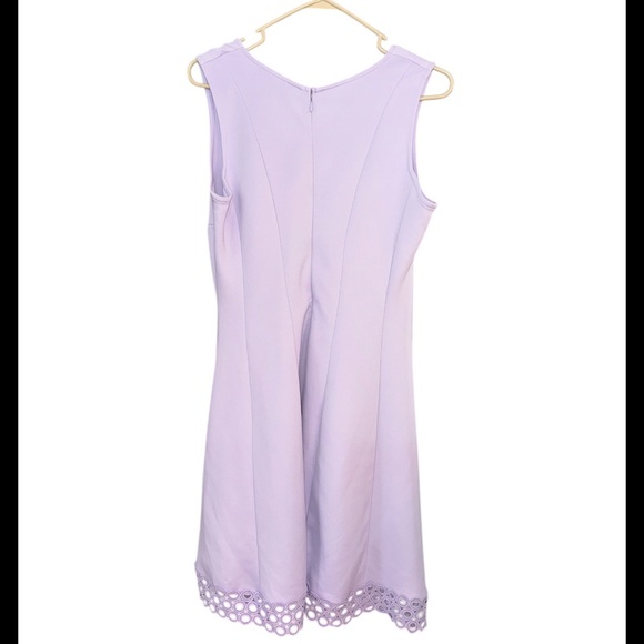 Donna Ricco Lavender Scuba Fit & Flare Dress - Size 12 spring - Picture 3 of 6
